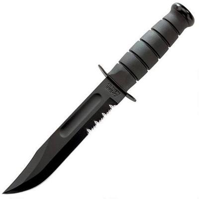 Ka-Bar Knife Fighting/Utility 7in Partially Ser Kr