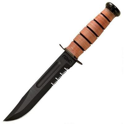 Ka-Bar Knife USMC Fight 7in 1095 CroVan Serrated L
