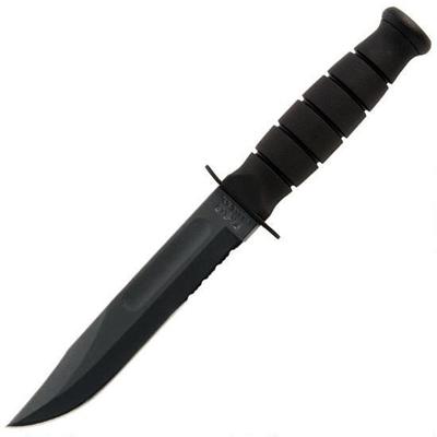 Ka-Bar Knife Short Black Fight Utility Serrated [1