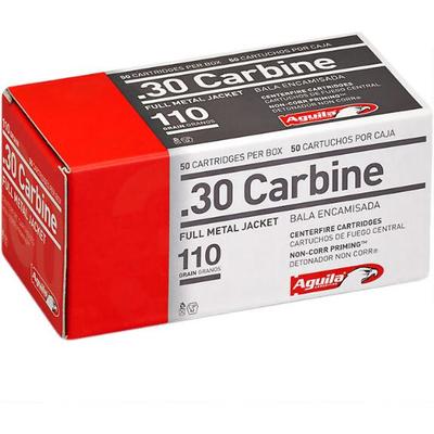 Aguila Ammo 30 Carbine FMJ 110 Grain 50 Rounds [1E