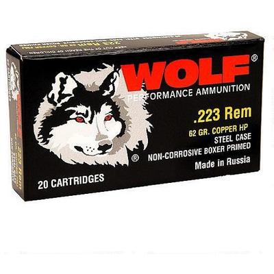 Wolf Ammo 223 Remington Bimetal Jacket 62 Grain 50