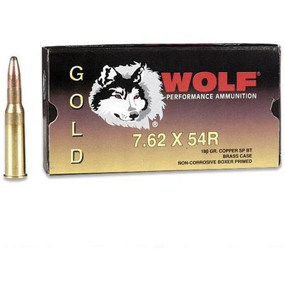 Wolf Ammo Gold 7.62x54mm Russian JSP 180 Grain 20