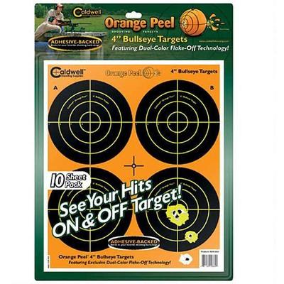 Caldwell Orange Peel Targets Bullseye 4in 10-Pack