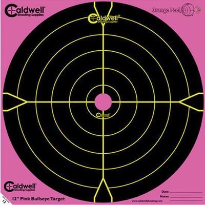 Caldwell Orange Peel Targets Bullseye 12in Pink/Bl