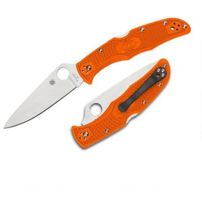 Spyderco Knife Endura 4 Lwt Orange Flat Ground 3.9