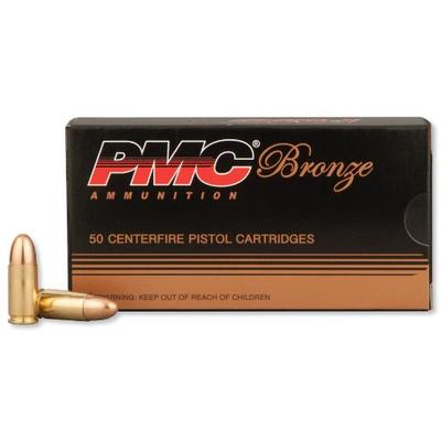 PMC Ammo Bronze 9mm FMJ 124 Grain 50 Rounds [9G]