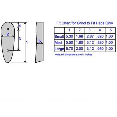Hogue Recoil Pad Buttpad Small Matte Black Elastom