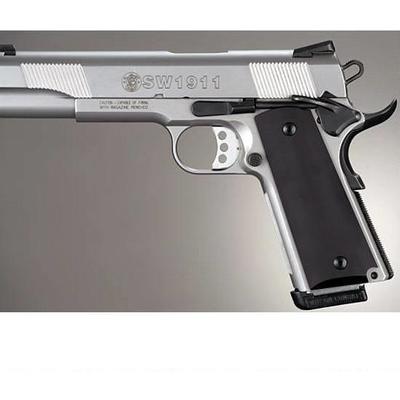 Hogue 1911 Government Alum Grip Panels Matte Black