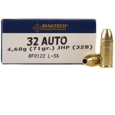 Magtech Ammo Sport Shooting 32 ACP JHP 71 Grain 50