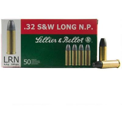 Sellier & Bellot Ammo 32 S&W LRN 100 Grain