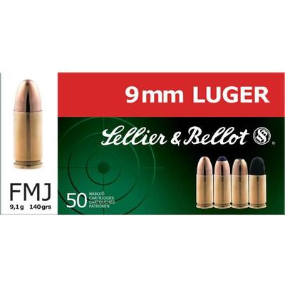 Sellier & Bellot Subsonic Ammo 9mm 140 Grain F