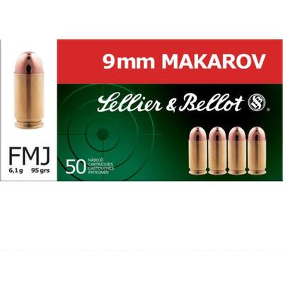 Sellier & Bellot Ammo 9x18 Makarov 95 Grain FM