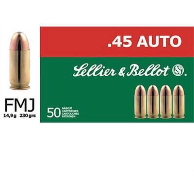 Sellier & Bellot Ammo 45 GAP 230 Grain FMJ 50