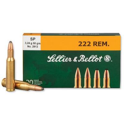 Sellier & Bellot Ammo 222 Remington 50 Grain S