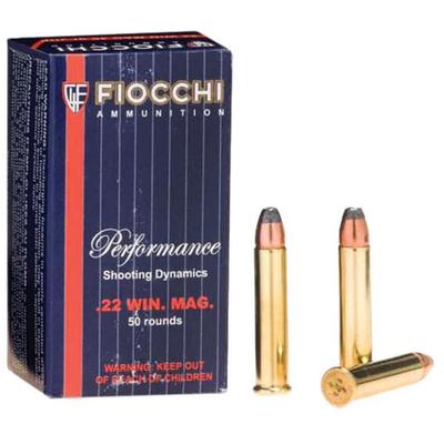 Fiocchi Ammunition 22 Winchester Magnum Rimfire (WMR) 40 Grain Jacketed Soft Point