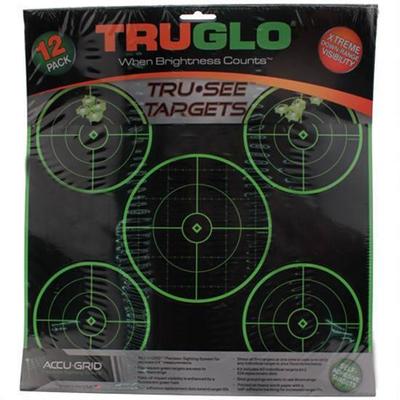 Truglo Tru-See Splatter 5-Bullseye 12-Pack Black/F