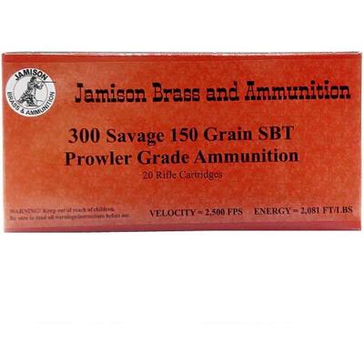 Jamison Ammo Prowler 300 Savage 150 Grain Sierra G
