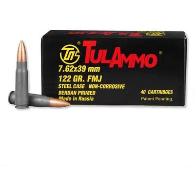 Tula Ammo FMJ AK-47 7.62x39mm 122 Grain 40 Rounds