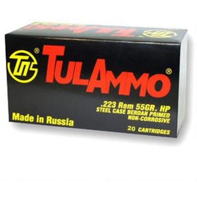Tula Ammo 223 Remington 55 Grain HP 20 Rounds [TA2