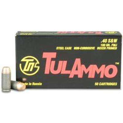 Tula Ammo 40 S&W FMJ 180 Grain 50 Rounds [TA40