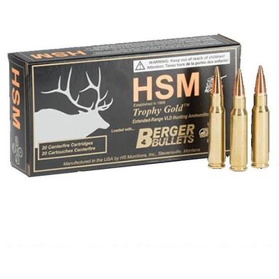 HSM Ammo Trophy Gold 7mm RUM BTHP 180 Grain 20 Rou