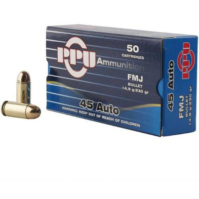 Prvi Partizan PPU Ammo 45 ACP 230 Grain FMJ 50 Rou Prvi Partizan PPU Ammo 45 ACP 230 Grain FMJ 50 Rou