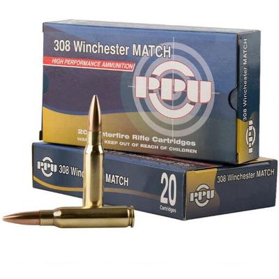 Prvi Partizan PPU Ammo Match 308 Winchester 168 Gr