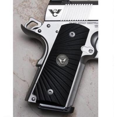 Wilson Combat Compact Grip Starburst G-10 Black [3 Wilson Combat Compact Grip Starburst G-10 Black [3
