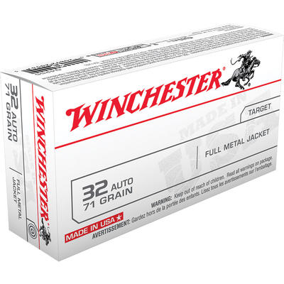Winchester Ammo USA 32 ACP FMJ 71 Grain 50 Rounds