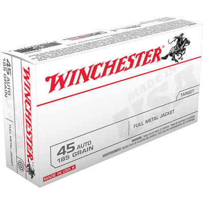 Winchester Ammo Best Value 45 ACP 185 Grain FMJ 50