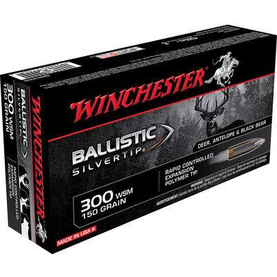 Winchester Ammo Supreme 300 WSM 150 Grain Silverti