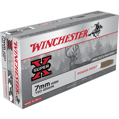 Winchester Ammo Super-X 7mm WSM 150 Grain Power-Po Winchester Ammo Super-X 7mm WSM 150 Grain Power-Po
