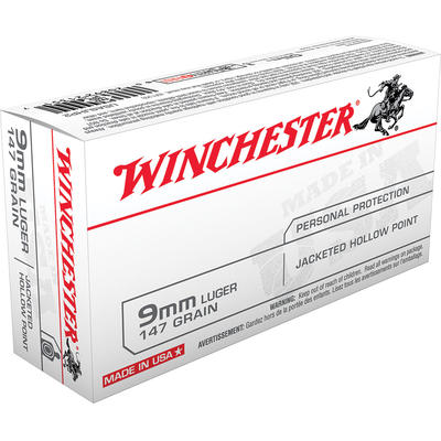 Winchester Ammo Best Value 9mm 147 Grain JHP 50 Ro