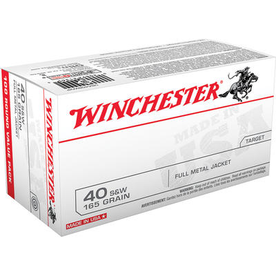 Winchester Ammo Best Value 40 S&W 165 Grain FM