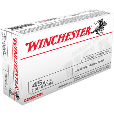 Winchester Ammo Best Value 45 GAP 230 Grain JHP 50