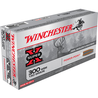 Winchester Ammo Super-X 300 WSM 150 Grain Power-Po Winchester Ammo Super-X 300 WSM 150 Grain Power-Po