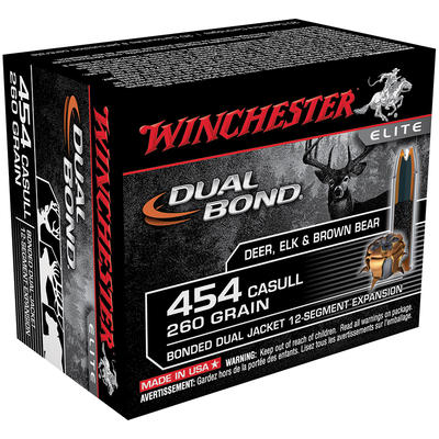 Winchester Ammo Elite Dual Bond 454 Casull JHP 260