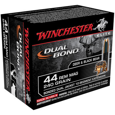 Winchester Ammo Elite Dual Bond 44 Magnum JHP 240