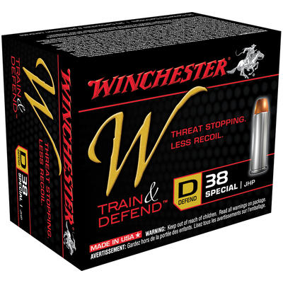 Winchester Ammo Defend 38 Special JHP 130 Grain 20 Winchester Ammo Defend 38 Special JHP 130 Grain 20