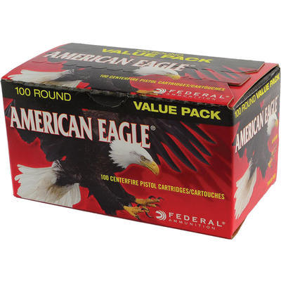 Federal Ammo American Eagle 9mm FMJ 115 Grain 100