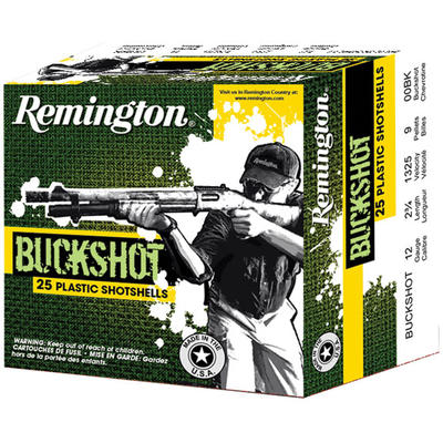 Remington Shotshells 12 Gauge #4-Shot Buck 5 Round Remington Shotshells 12 Gauge #4-Shot Buck 5 Round