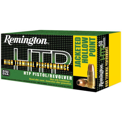 Remington Ammo HTP 40 S&W 180 Grain JHP 50 Rou