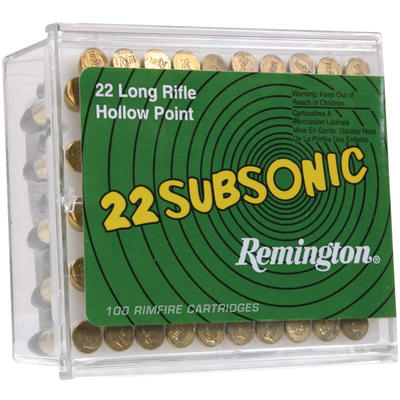 Remington Rimfire Ammo Subsonic .22 Long Rifle (LR