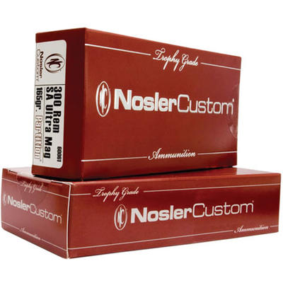Nosler Ammo Custom 300 Rem SAUM 165 Grain Partitio Nosler Ammo Custom 300 Rem SAUM 165 Grain Partitio