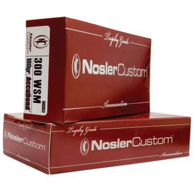 Nosler Ammo Custom 300 WSM 180 Grain AccuBond 20 R