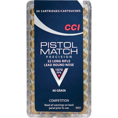 CCI Rimfire Ammo Competition Pistol Match .22 Long