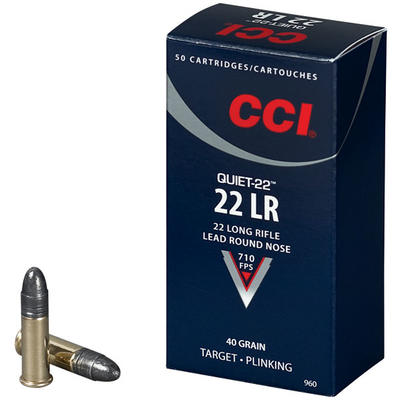 CCI Rimfire Ammo Quiet-22 .22 Long Rifle (LR) 40 G