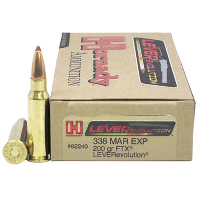 Hornady Ammo LEVERevolution 338 Marlin Express FTX