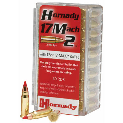 Hornady Rimfire Ammo 17 Mach 2 (HM2) V-Max 17 Grai