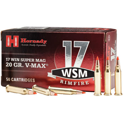 Hornady Rimfire Ammo 17 Win Super Magnum 20 Grain